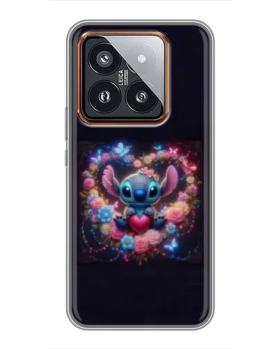 Чохол для Xiaomi 14 Pro з картинкою «Stitch у квітах» Чохол для Xiaomi 14 Pro з картинкою «Stitch у квітах»