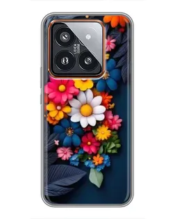 Чехол для Xiaomi 14 Pro с картинкой «Цветочная феерия»