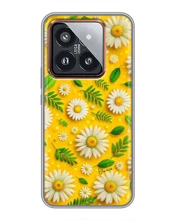 Чехол для Xiaomi 14 Pro с картинкой «Ромашковое солнце»