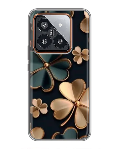 Чехол для Xiaomi 14 Pro с картинкой «Клевер в золоте» Чехол для Xiaomi 14 Pro с картинкой «Клевер в золоте»