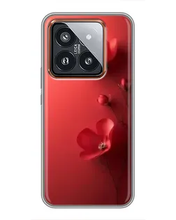 Чехол для Xiaomi 14 Pro с картинкой «Маковые соцветия»