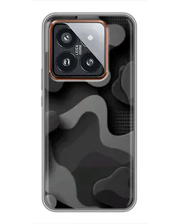 Чехол для Xiaomi 14 Pro с картинкой «Темный абстрактный камуфляж» Чехол для Xiaomi 14 Pro с картинкой «Темный абстрактный камуфляж»