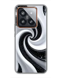 Чехол для Xiaomi 14 Pro с картинкой «Черно-белая спираль» Чехол для Xiaomi 14 Pro с картинкой «Черно-белая спираль»