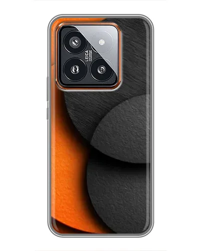 Чехол для Xiaomi 14 Pro с картинкой «Геометрия оранжевых кругов»