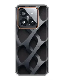Чехол для Xiaomi 14 Pro с картинкой «Объемное серое плетение» Чехол для Xiaomi 14 Pro с картинкой «Объемное серое плетение»