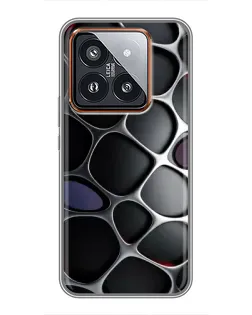 Чехол для Xiaomi 14 Pro с картинкой «Объемная темная решетка» Чехол для Xiaomi 14 Pro с картинкой «Объемная темная решетка»