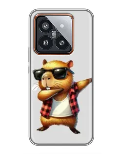 Чехол для Xiaomi 14 Pro с картинкой «Капибара рэпер даб» Чехол для Xiaomi 14 Pro с картинкой «Капибара рэпер даб»