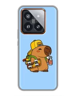 Чехол для Xiaomi 14 Pro с картинкой «Капибара на скейте» Чехол для Xiaomi 14 Pro с картинкой «Капибара на скейте»