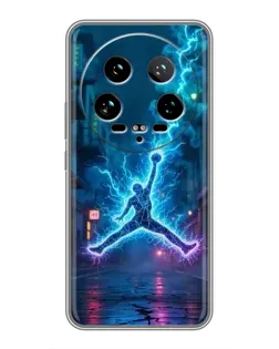Чехол для Xiaomi 14 Ultra с картинкой «Jordan Gold Jumpman»