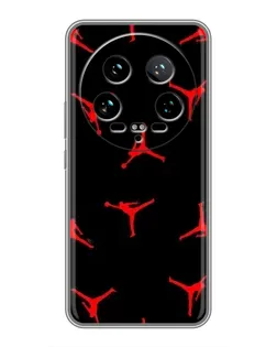 Чехол для Xiaomi 14 Ultra с картинкой «Jordan Red Pattern»