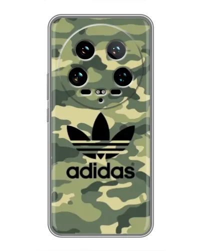 Чехол для Xiaomi 14 Ultra с картинкой «Милитари стиль Adidas»