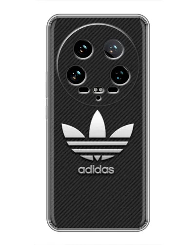 Чехол для Xiaomi 14 Ultra с картинкой «Adidas Карбоновая текстура»