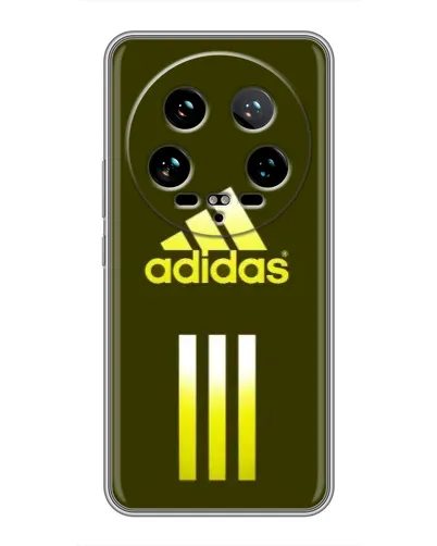 Чехол для Xiaomi 14 Ultra с картинкой «Оливковый градиент Adidas»