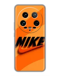 Чехол для Xiaomi 14 Ultra с картинкой «Оранжевый драйв Nike»