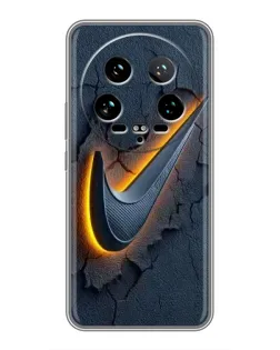 Чехол для Xiaomi 14 Ultra с картинкой «Объемный логотип Найк»