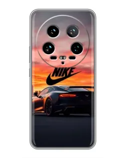 Чехол для Xiaomi 14 Ultra с картинкой «Nike и суперкар»