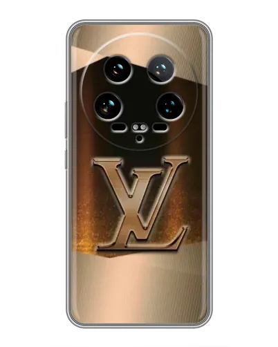 Чехол для Xiaomi 14 Ultra с картинкой «LV — золотое сияние»