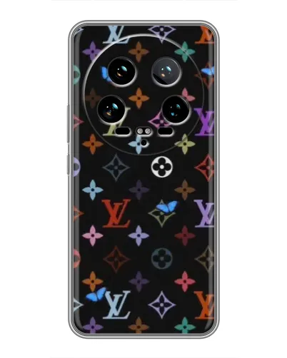 Чехол для Xiaomi 14 Ultra с картинкой «Цветная монограмма LV»