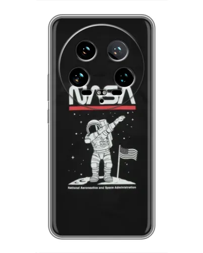 Чехол для Xiaomi 14 Ultra с картинкой «NASA — шагаем по Луне» Чехол для Xiaomi 14 Ultra с картинкой «NASA — шагаем по Луне»