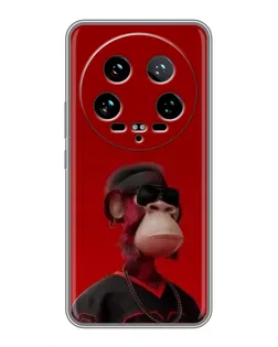 Чехол для Xiaomi 14 Ultra с картинкой «Bored Ape в красном»