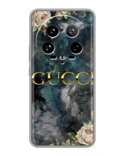 Чехол для Xiaomi 14 Ultra с картинкой «Абстрактные цветы Gucci» Чехол для Xiaomi 14 Ultra с картинкой «Абстрактные цветы Gucci»
