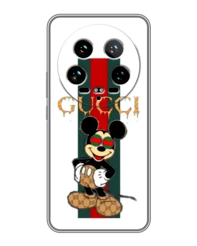 Чехол для Xiaomi 14 Ultra с картинкой «Микки Маус Gucci — полосы» Чехол для Xiaomi 14 Ultra с картинкой «Микки Маус Gucci — полосы»
