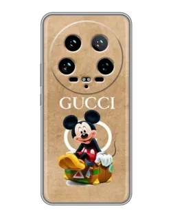 Чехол для Xiaomi 14 Ultra с картинкой «Микки Маус Gucci — крафт» Чехол для Xiaomi 14 Ultra с картинкой «Микки Маус Gucci — крафт»