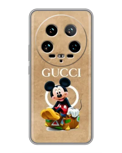Чехол для Xiaomi 14 Ultra с картинкой «Микки Маус Gucci — крафт» Чехол для Xiaomi 14 Ultra с картинкой «Микки Маус Gucci — крафт»
