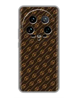 Чехол для Xiaomi 14 Ultra с картинкой «Gucci — золотые диагонали» Чехол для Xiaomi 14 Ultra с картинкой «Gucci — золотые диагонали»
