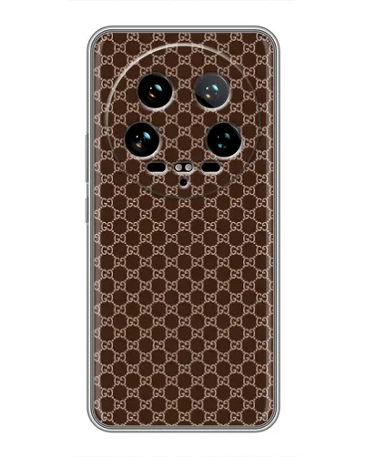 Чехол для Xiaomi 14 Ultra с картинкой «Gucci — шоколадная сетка» Чехол для Xiaomi 14 Ultra с картинкой «Gucci — шоколадная сетка»