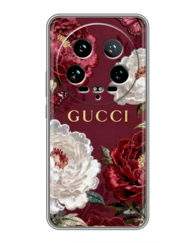 Чехол для Xiaomi 14 Ultra с картинкой «Gucci — бордовые розы» Чехол для Xiaomi 14 Ultra с картинкой «Gucci — бордовые розы»