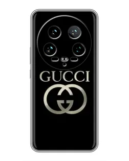 Чехол для Xiaomi 14 Ultra с картинкой «Gucci — золото на черном» Чехол для Xiaomi 14 Ultra с картинкой «Gucci — золото на черном»