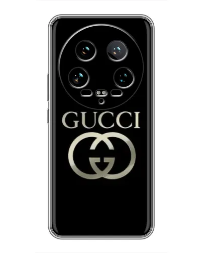 Чехол для Xiaomi 14 Ultra с картинкой «Gucci — золото на черном» Чехол для Xiaomi 14 Ultra с картинкой «Gucci — золото на черном»