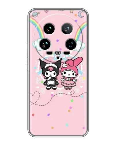 Чехол для Xiaomi 14 Ultra с картинкой «My Melody и Kuromi» Чехол для Xiaomi 14 Ultra с картинкой «My Melody и Kuromi»