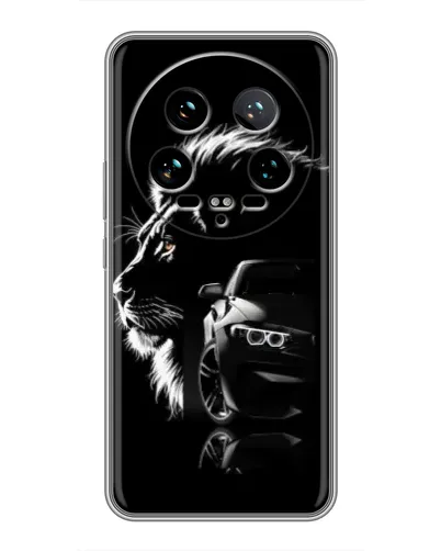 Чехол для Xiaomi 14 Ultra с картинкой «BMW и лев» Чехол для Xiaomi 14 Ultra с картинкой «BMW и лев»