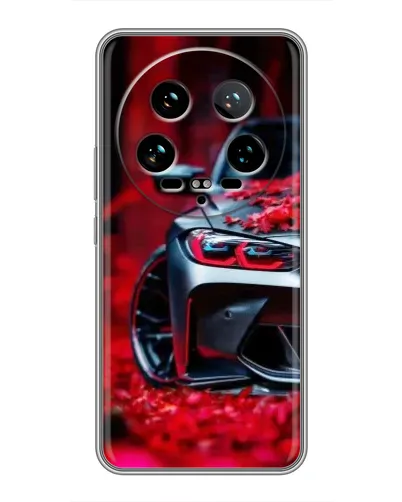 Чехол для Xiaomi 14 Ultra с картинкой «Спортивная BMW и цветы» Чехол для Xiaomi 14 Ultra с картинкой «Спортивная BMW и цветы»