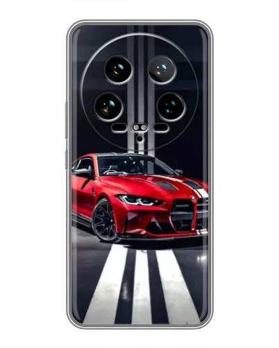 Чехол для Xiaomi 14 Ultra с картинкой «Красная BMW на дороге» Чехол для Xiaomi 14 Ultra с картинкой «Красная BMW на дороге»