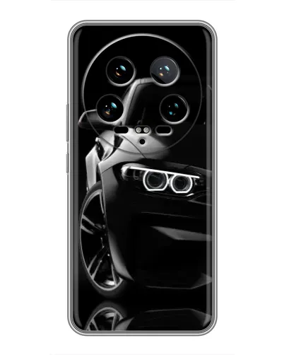 Чехол для Xiaomi 14 Ultra с картинкой «Черная BMW — профиль» Чехол для Xiaomi 14 Ultra с картинкой «Черная BMW — профиль»