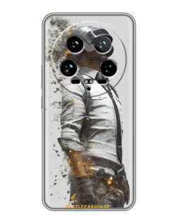 Чехол для Xiaomi 14 Ultra с картинкой «PUBG — боец в пыли»