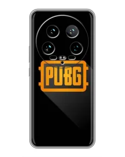 Чехол для Xiaomi 14 Ultra с картинкой «PUBG — рамка лого»