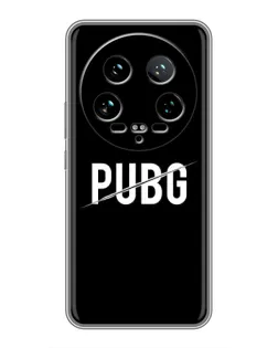 Чехол для Xiaomi 14 Ultra с картинкой «PUBG — белый логотип»