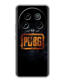 Чехол для Xiaomi 14 Ultra с картинкой «PUBG — золотой логотип»