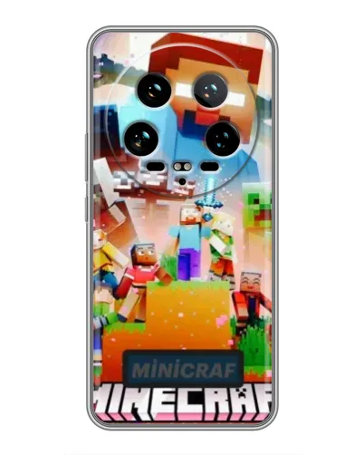 Чехол для Xiaomi 14 Ultra с картинкой «Minecraft герои игры»