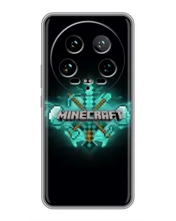 Чехол для Xiaomi 14 Ultra с картинкой «Minecraft Diamond лого» Чехол для Xiaomi 14 Ultra с картинкой «Minecraft Diamond лого»