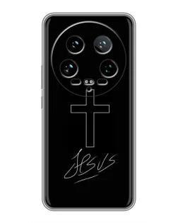 Чехол для Xiaomi 14 Ultra с картинкой «Графический крест Jesus» Чехол для Xiaomi 14 Ultra с картинкой «Графический крест Jesus»