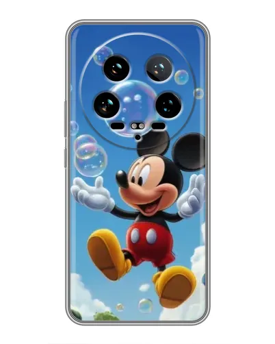 Чехол для Xiaomi 14 Ultra с картинкой «Mickey и мыльные пузыри»