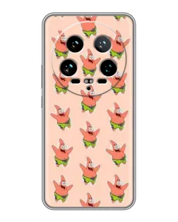 Чехол для Xiaomi 14 Ultra с картинкой «Патрик Стар паттерн»