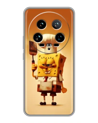 Чехол для Xiaomi 14 Ultra с картинкой «Губка Боб повар»