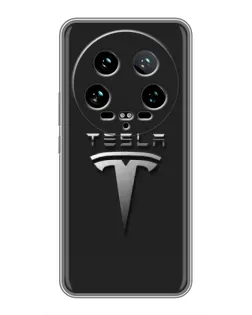 Чехол для Xiaomi 14 Ultra с картинкой «Стальной логотип Tesla» Чехол для Xiaomi 14 Ultra с картинкой «Стальной логотип Tesla»