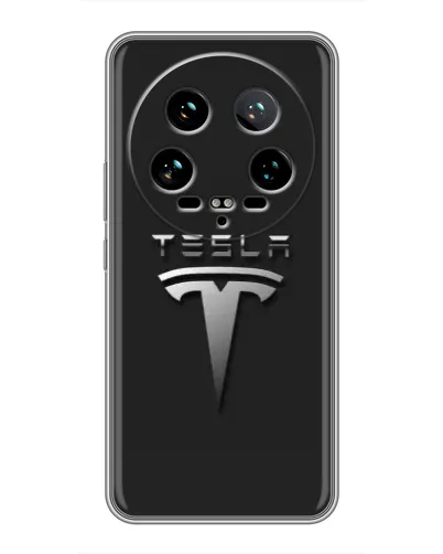 Чехол для Xiaomi 14 Ultra с картинкой «Стальной логотип Tesla» Чехол для Xiaomi 14 Ultra с картинкой «Стальной логотип Tesla»